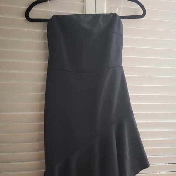 Women's Black Formal Midi Asymmetrical Dress Small - Picture 3 of 5